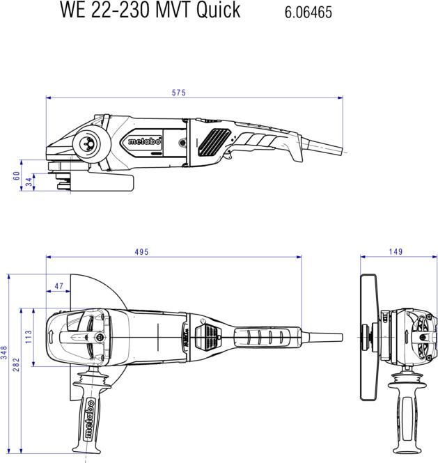 Image du produit Metabo Meuleuse d'angle WX 22-230 MVT (230 mm)