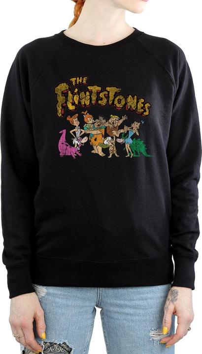 Actual product image The Flintstones Womens/Ladies Group Distressed Sweatshirt (XL)