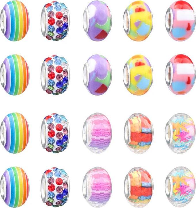 Immagine prodotto Activity Board Braccialetto per bambini con ciondolo fai da te - Perline colorate - Confezione regalo squisita