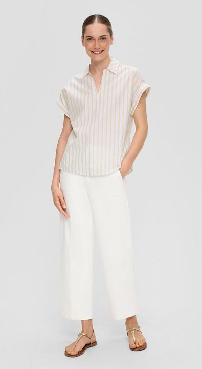 Image du produit s.Oliver Bluse Bluse mit Metallic-Streifenmuster (48)