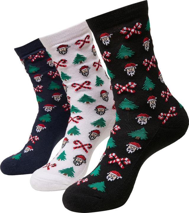 Produktbild Urban Classics Grumpy Santa Christmas Socks 3-Pack - 12943 (3er Pack, 35 - 38)