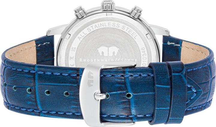 Image du produit Chronographe Moonlight en cuir véritable bleu - 26503 (Chronographe, 40 mm)