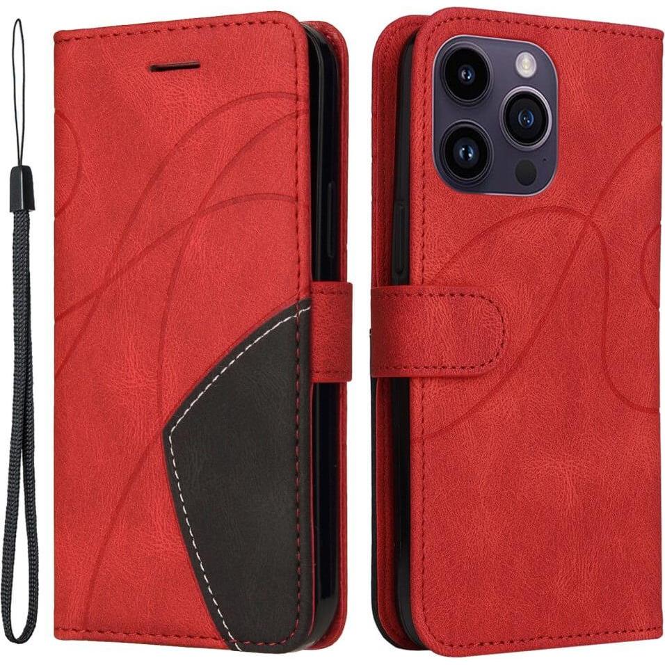 Cover-Discount iPhone 15 Pro Max - Dual-color Etui Hülle rot (Apple iPhone 15 Pro Max), Smartphone Hülle, Rot
