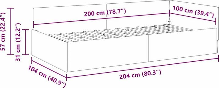 Produktbild vidaXL Eckbett