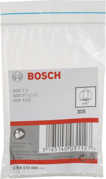 Actual product image Bosch Professional Zubehör Collet with clamping nut, 1/4 inch, for straight grinders