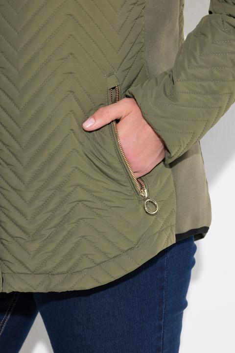 Produktbild Ulla Popken Steppjacke, Strickeinsätze, Stehkragen, Zipptaschen (42, 44)