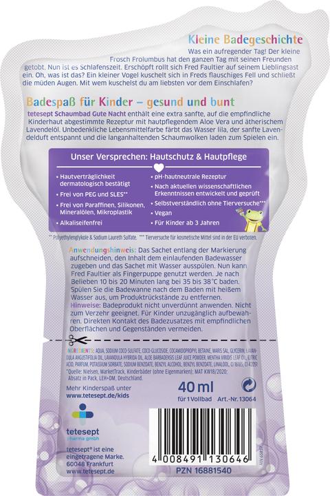 Produktbild Tetesept Gute Nacht (40 ml, Badeperlen)