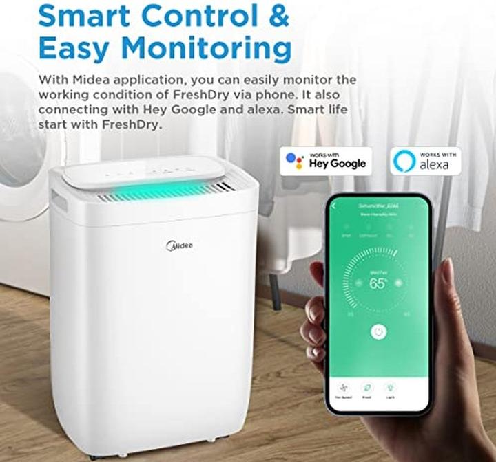 Produktbild Midea FRESH DRY 10 1,6 L 41,9 dB 190 W Weiss (16 m², 10 l/24h)