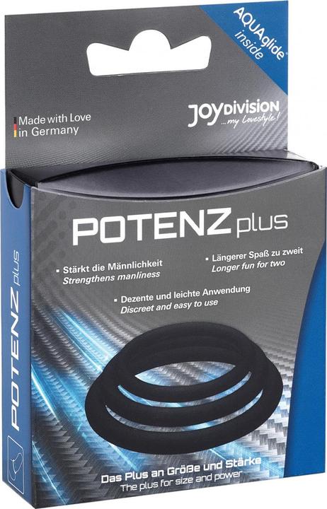 Actual product image Joydivision POTENZplus penis ring transp. set of 3 (3.50 cm)