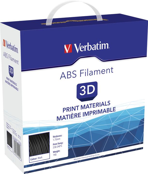 Actual product image Verbatim Filament (ABS, 1.75 mm, 1000 g, Black)