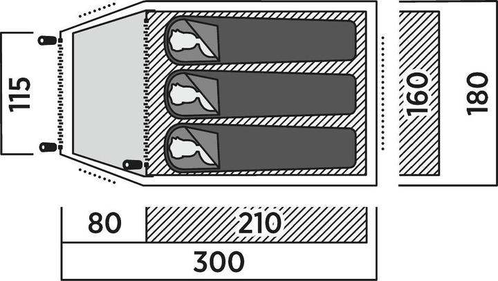 Produktbild Easy Camp Quasar 300, Stahl Kuppel-/Iglu-Zelt (Kuppelzelt, 3.60 kg, 3 Personen)