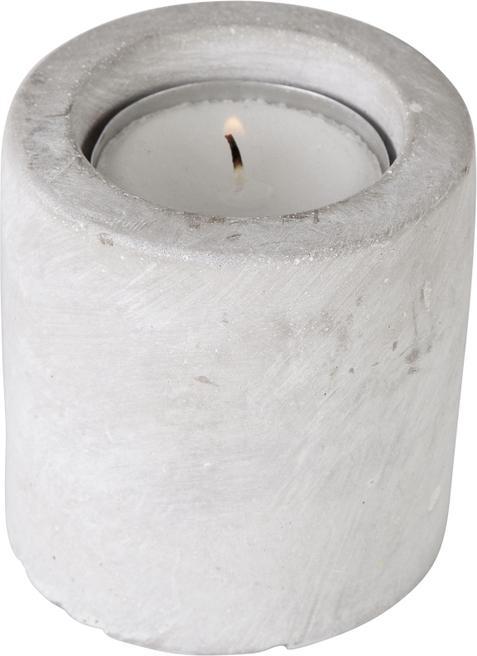 Produktbild müller Kerzen Kerzenhalter 2 in 1 Stone 8 x 6 cm, 1 Stück, Steingrau (8 x 6 x 6 cm)