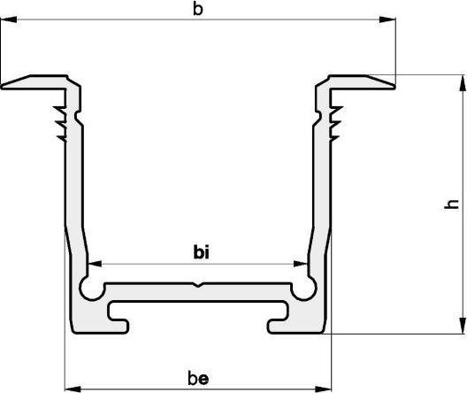 Image du produit Radium Profilé d'aluminium encastré