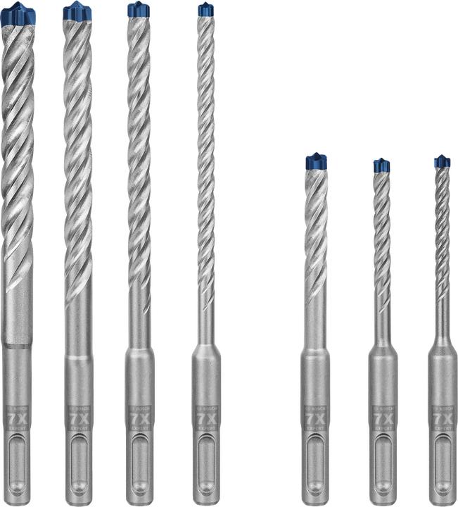 Immagine prodotto Bosch Professional Zubehör Set di punte per trapano a percussione EXPERT SDS plus-7X, 5/6/6/8/10/12 mm, 7 pezzi. (5.0, 6.0, 8.0, 10.0, 12,0 mm)
