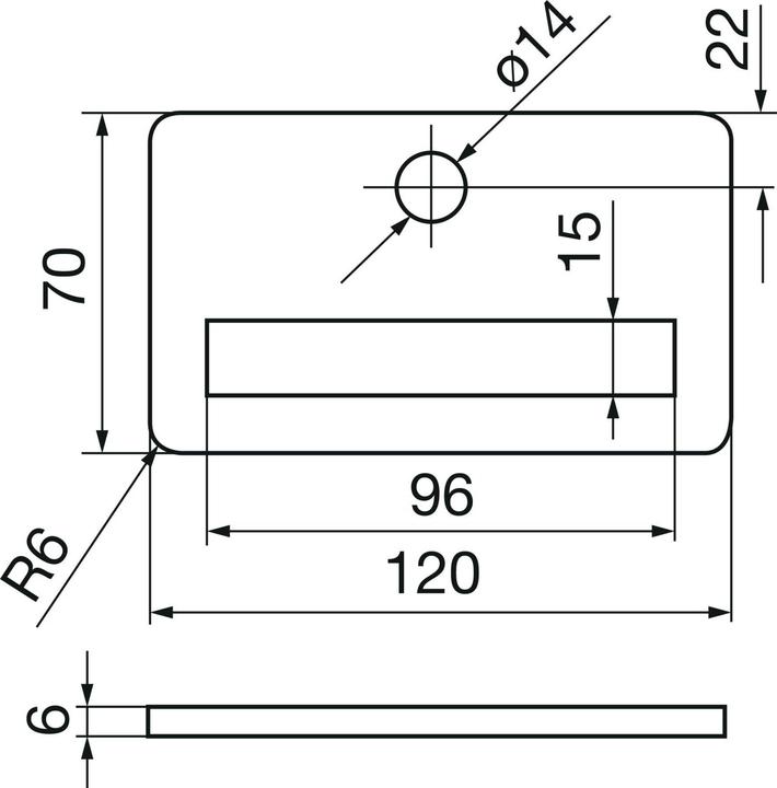 Actual product image Grundmann FH nameplate w.door peephole, 120x70x6, lens 170°,TS 35-46,brass pol