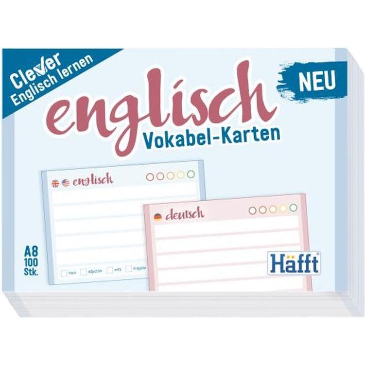 Häfft-Verlag GmbH, Karteikarten, Vokabelkarte (A8, 190 g/m², 100 x)