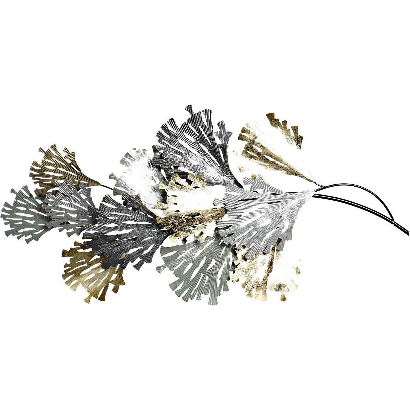 DKD Home Decor, Decorazione murale, Wall Decoration Grey Golden Metal (65 x 10 x 134.6 cm)