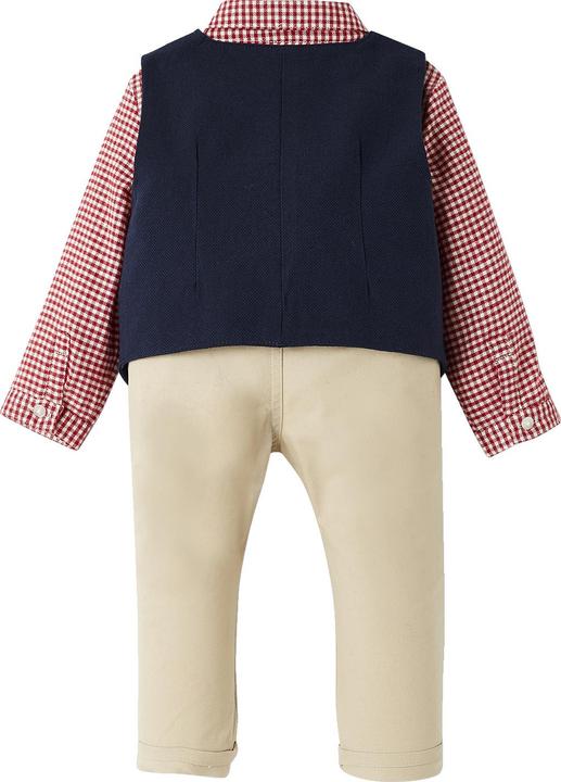 Image du produit Vertbaudet Ensemble festif bébé garçon : chemise, pantalon, gilet & noeud papillon
