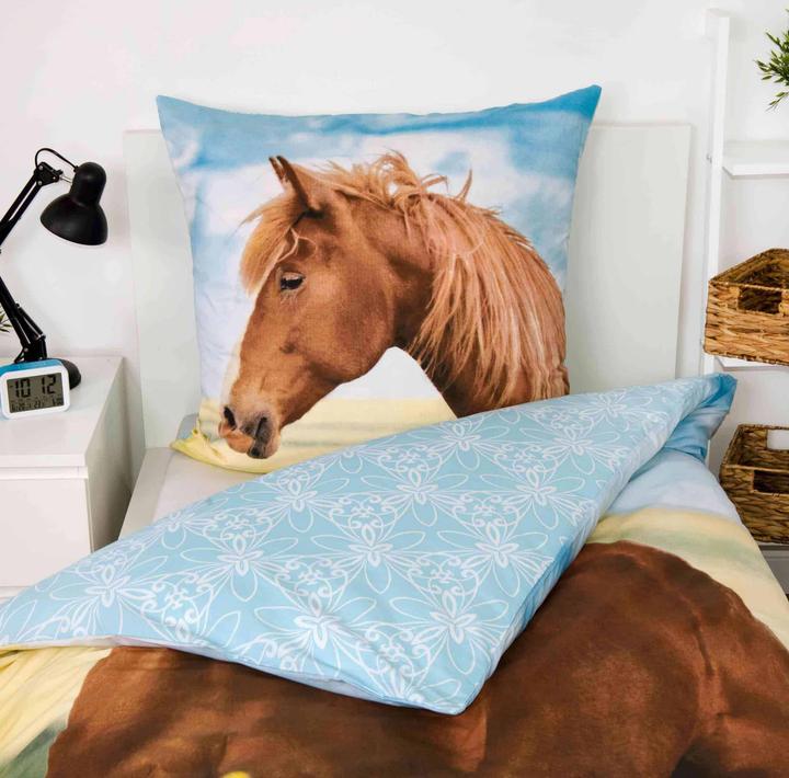 Image du produit Herding Cheval Parure de lit 70x90+140x200 cm