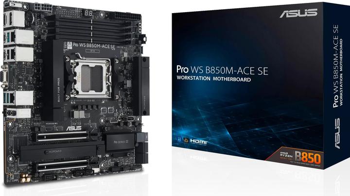 ASUS Płyta główna PRO WS B850M-ACE SE AM5 AMD (AM5, AMD B850, mATX)