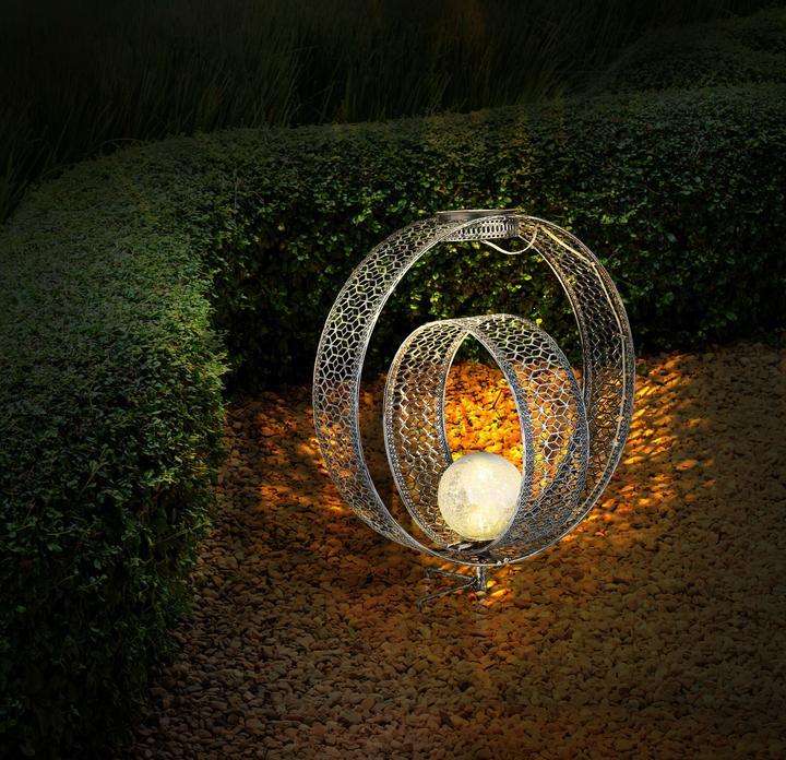 Produktbild Globo Solarleuchte Metall Silberfarben, 1xled (IP44)