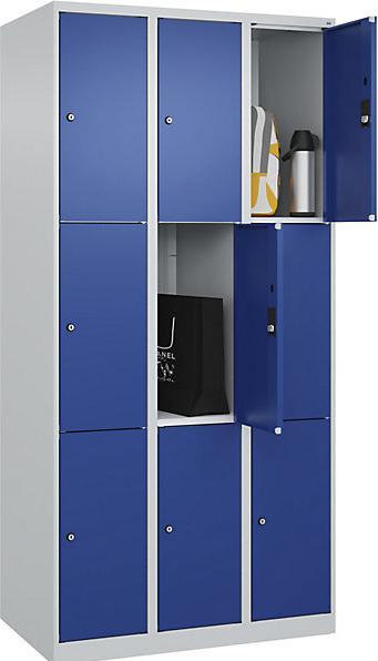Produktbild C+P CP Classic Plus Schließfachschrank enzianblau, hellgrau 080000-303 S10003, 6 Schließfächer 90,0 x 5 (90 cm, 185 cm)