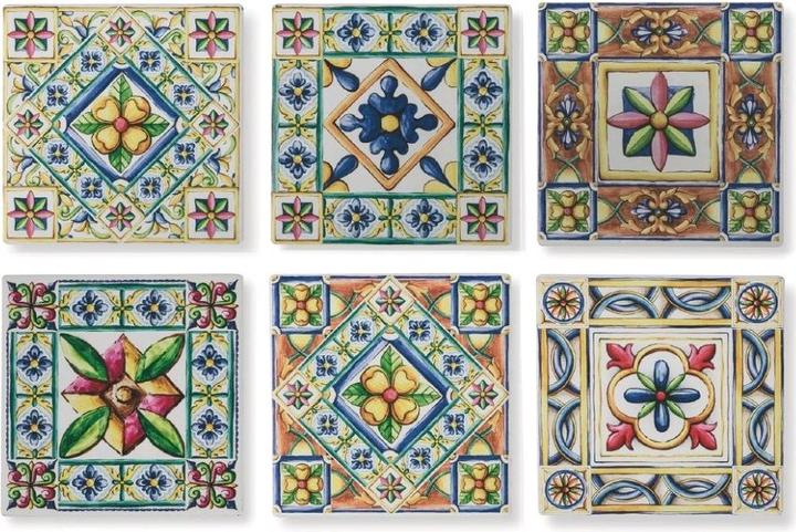 Immagine prodotto Villa D'Este Home Tivoli Set di sottobicchieri in ceramica Costiera 1pc, 10x10 cm (1 x)