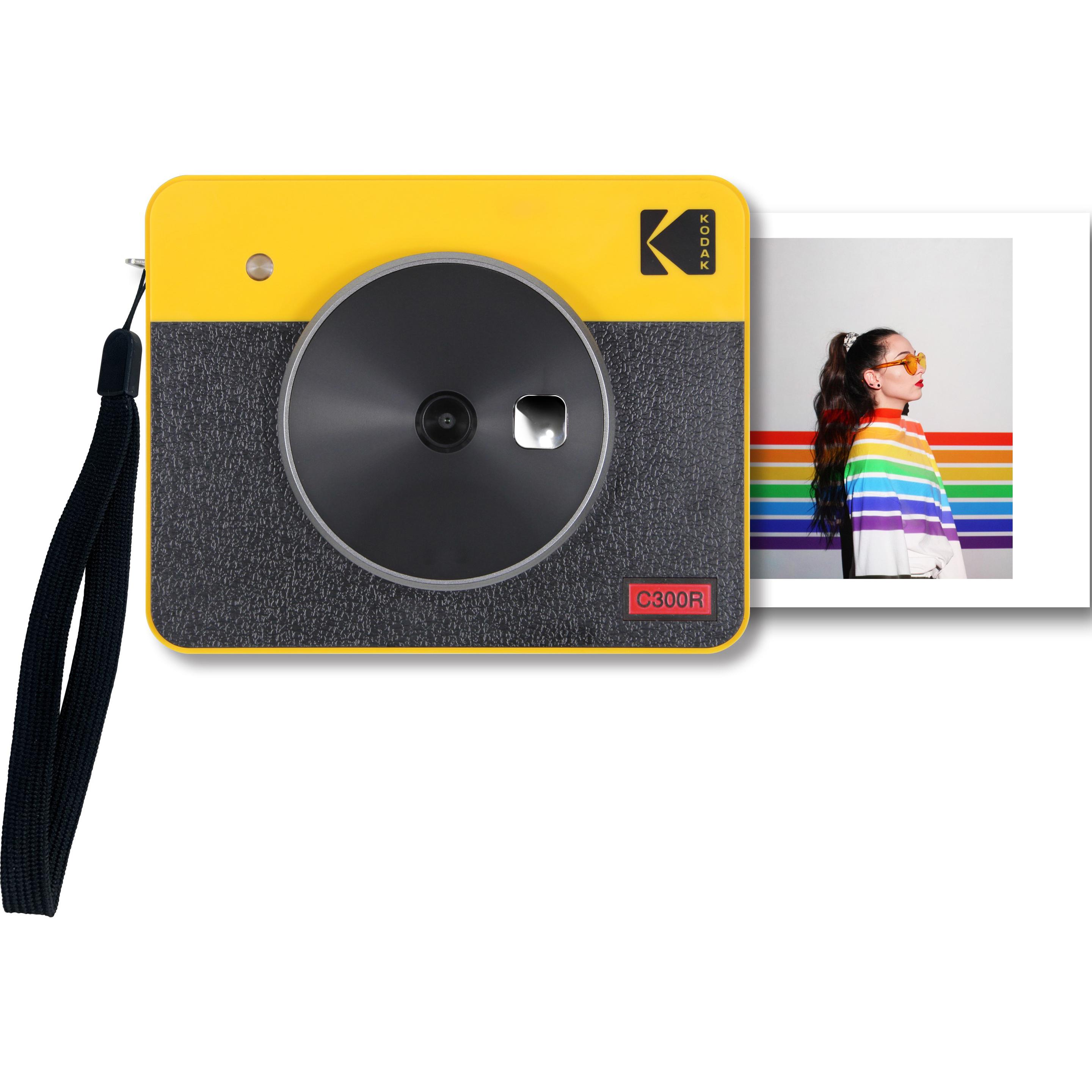 Kodak Mini Shot Combo 3 Retro, Sofortbildkamera, Schwarz, Gelb