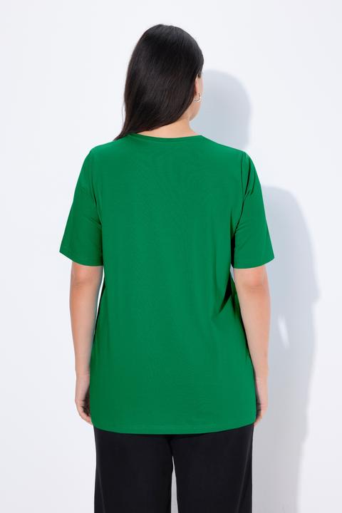 Actual product image Ulla Popken Essential Round Neck Stretch Tee (62)