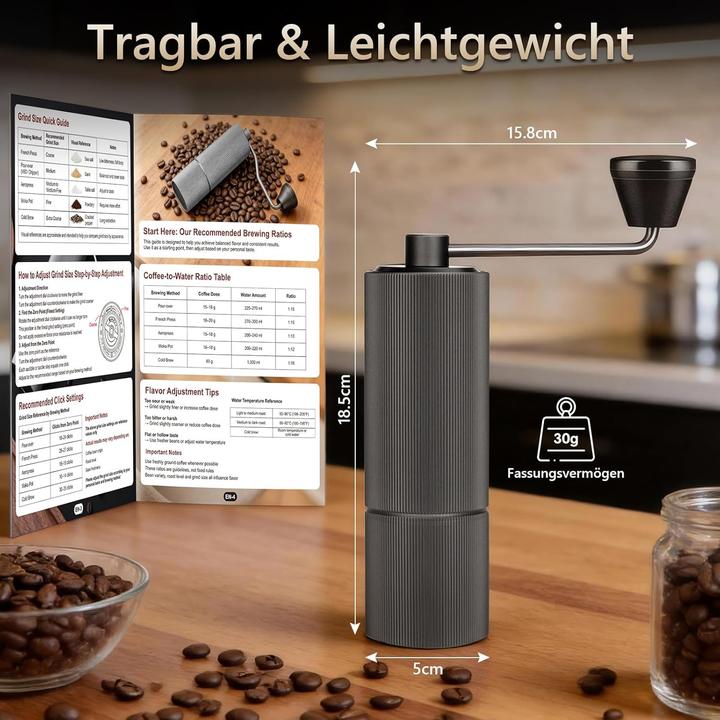 Produktbild Ruycllo Manuelle Kaffeemühle mit 30 Mahlstufen