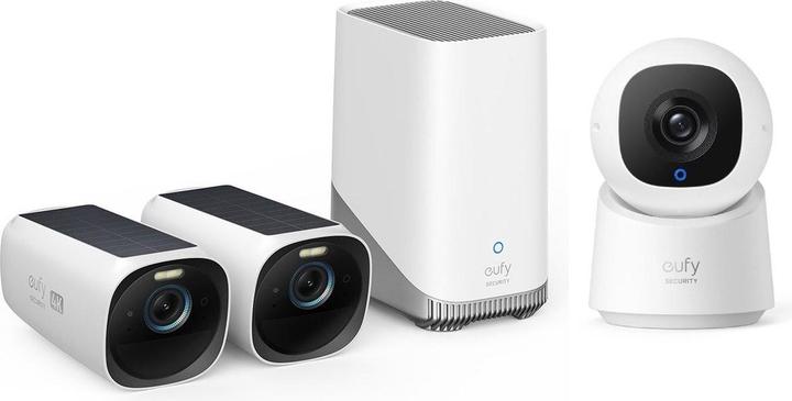 Actual product image eufy eufyCam 3 Kit - including HomeBase 3 and 2 solar cameras + Indoor Cam C220 (3840 x 2160 pixels)
