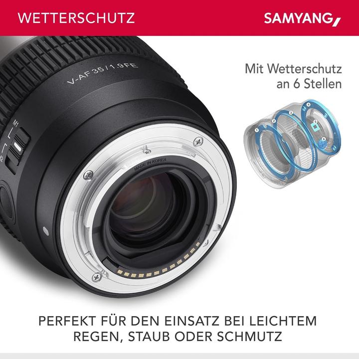 Image du produit Samyang V-AF 35mm f/1.9 FE Sony E (Sony E, APS-C / DX, Plein format)