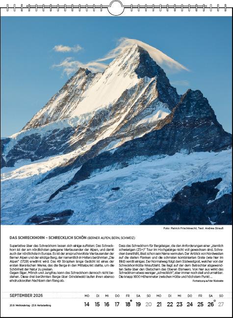 Produktbild Blodigs Alpenkalender 2026 (24 x 32 cm, Harter Einband, Deutsch)