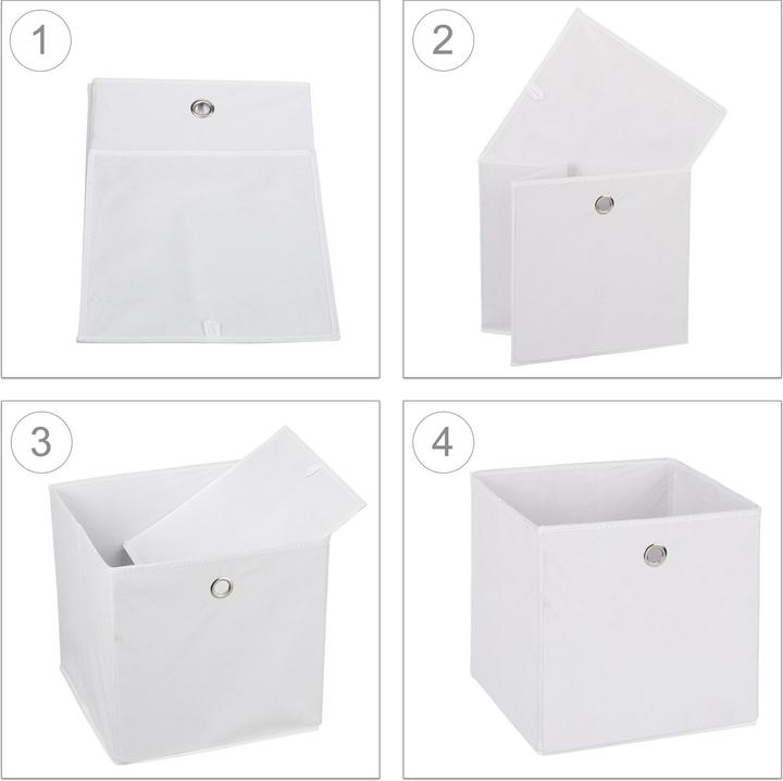 Image du produit Relaxdays Lot de 2 boîtes de rangement (30 cm, 9 l, 2x)