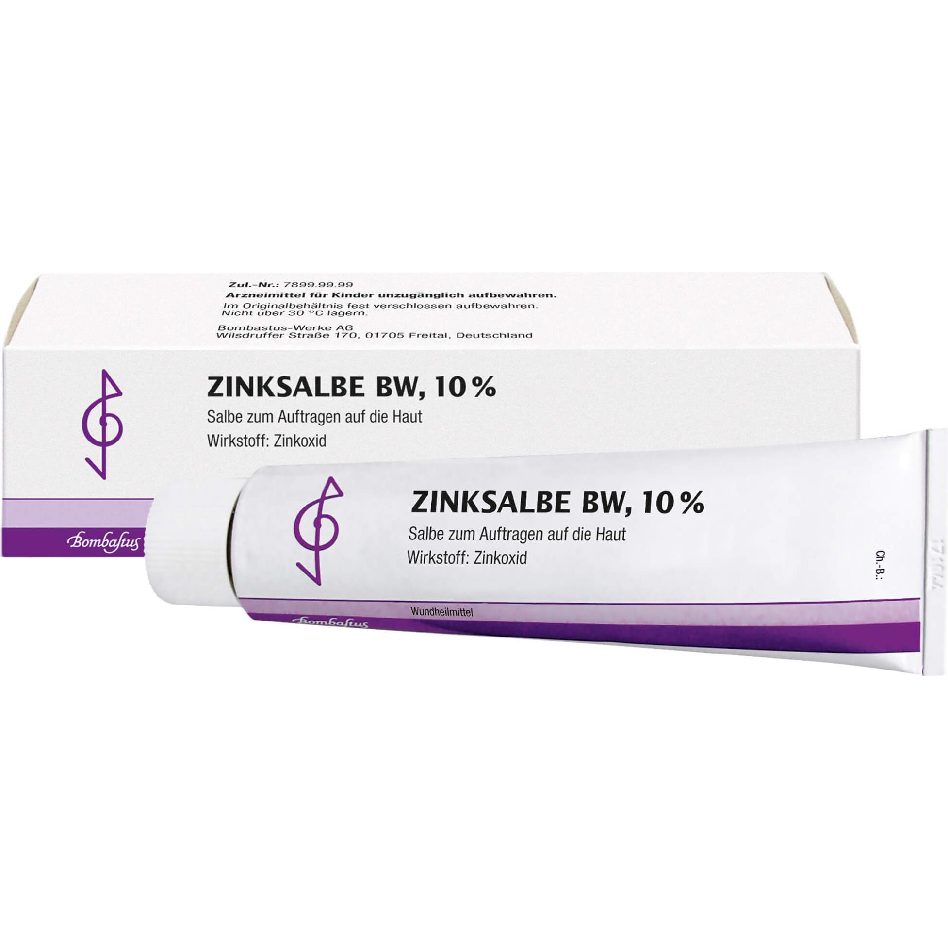 Bombastus, Wundversorgung, Zinksalbe BW, 10 %, 100 ml Salbe (100 ml)