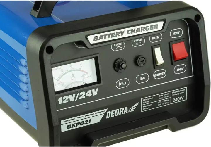 Image du produit Dedra Chargeur de batterie 12/24V 25-180Ah (12V, 24V)