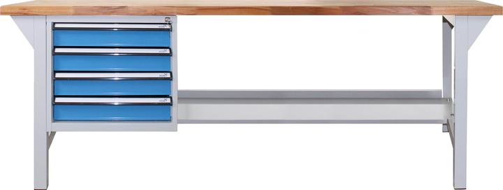 Actual product image ADB Professional workbench 4 drawers 2000mm (75 cm, 200 cm)