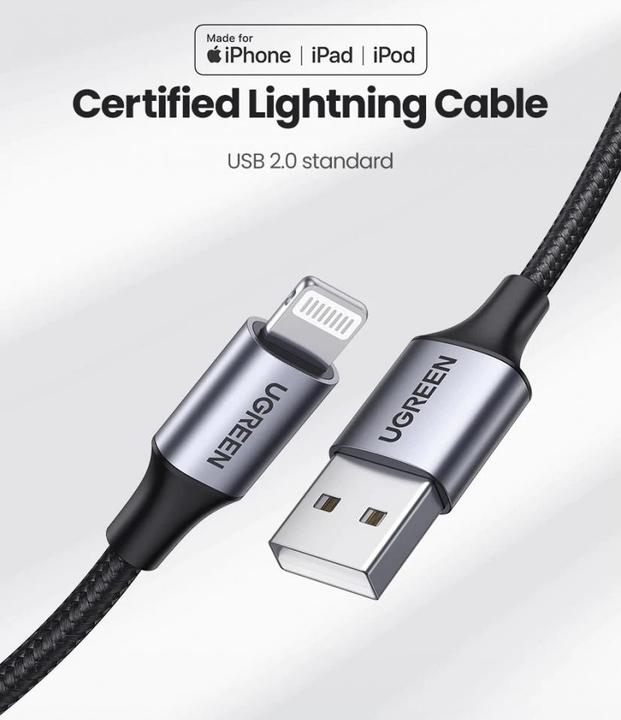 Produktbild Ugreen USB A – Lightning (2 m, USB 2.0)
