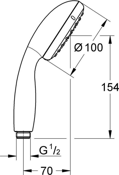Produktbild Grohe Tempesta 100 Handbrause (2 Strahlarten, 16.50 l/min)