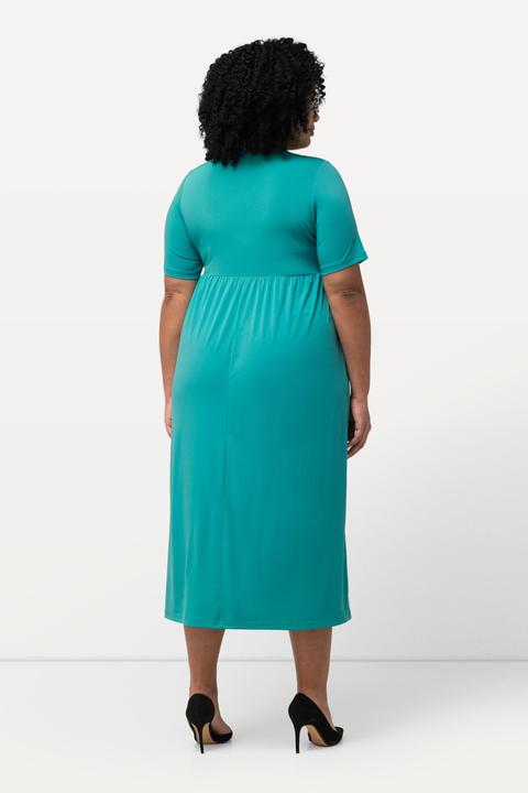Produktbild Ulla Popken Jerseykleid, Empirenaht, Rundhals, Halbarm, Taschen (62)