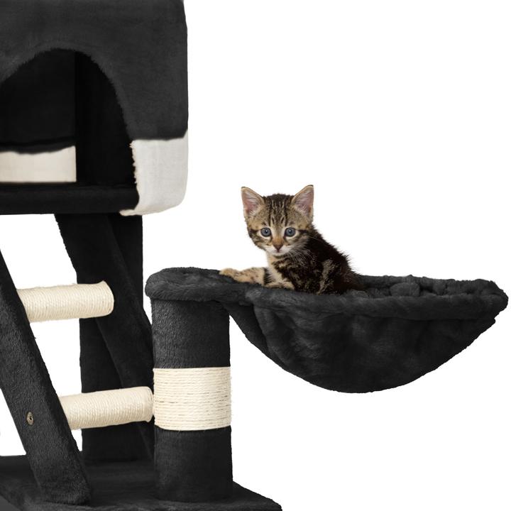 Image du produit tectake Arbre à chat Hansi (260 cm, Noir, Blanc)