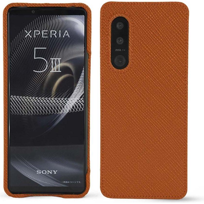 Noreve Lederschutzhülle (Sony Xperia 5 III), Smartphone Hülle, Orange
