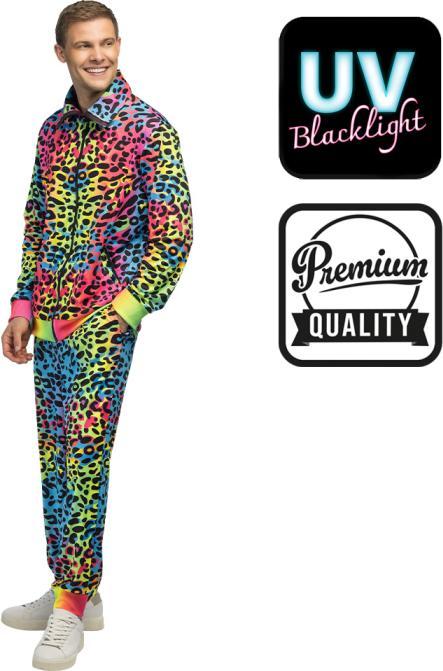 Produktbild Boland 80er Neon Leopard Trainingsanzug Mann UV (M)