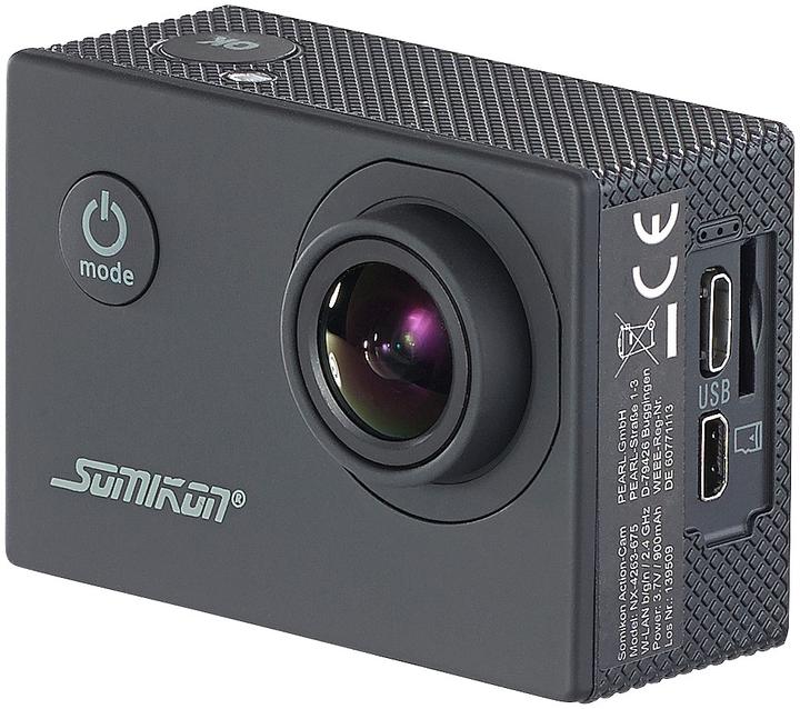 Actual product image Somikon Entry-level 4K action cam incl. underwater housing (30p, Wi-Fi)