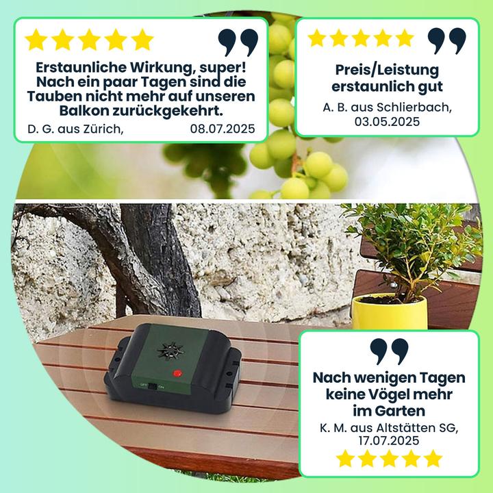 Image du produit Isotronic Mobiler Ultraschall Tauben- und Vogelvertreiber, 40m²