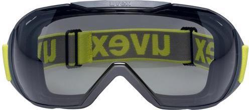 Actual product image Uvex megasonic goggles, tinted visor, grey/yellow.