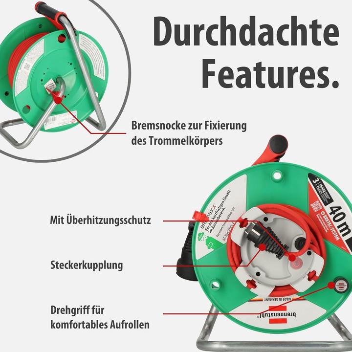 Produktbild Brennenstuhl Kabeltrommel Garant Bretec 290 (38 m, 3 mm²)