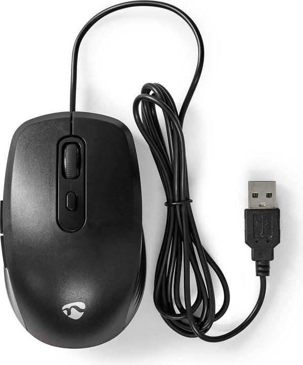 Actual product image Nedis Mouse | Wired | 1200 / 1800 / 2400 / 3600 dpi | Adjustable DPI | Number of buttons: 6 | Rech (Cable)