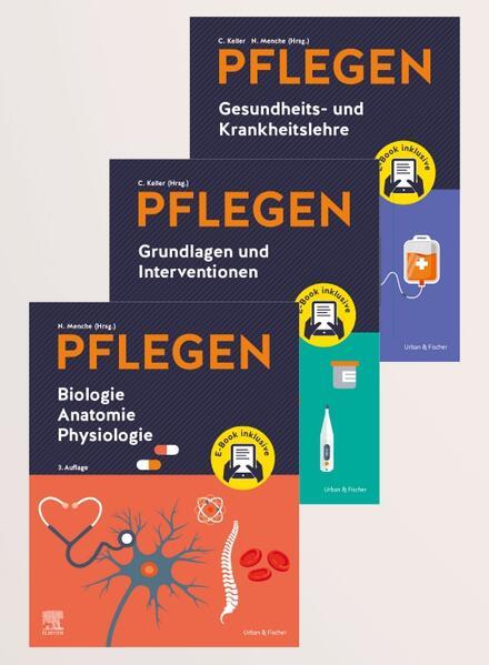 Actual product image PFLEGEN Lernpaket 3.A. + E-Books: Grundlagen - Anatomie - Krankheitslehre (German, Christine Keller, Nicole Menche, 2025)