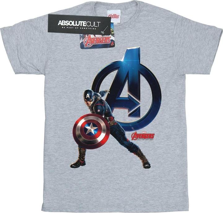Actual product image Boys Captain America Pose T-Shirt (140, 146)